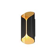 Folio LED Outdoor Wall Lamp in Black  Gold by ET2