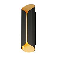 Folio LED Outdoor Wall Lamp in Black  Gold by ET2