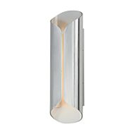 Folio LED Outdoor Wall Lamp in Satin Aluminum  White by ET2