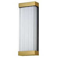 Acropolis LED Outdoor Wall Sconce in Natural Aged Brass by ET2