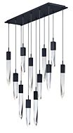 Quartz LED Pendant in Black by ET2