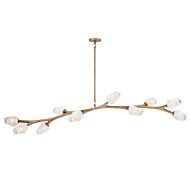 Blossom LED Pendant in Natural Aged Brass by ET2