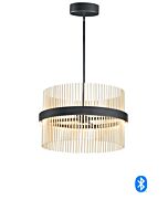 Chimes WiZ LED Pendant in Black  Satin Brass by ET2