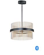 Chimes WiZ LED Pendant in Black  Satin Nickel  Satin Brass by ET2