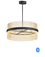 Chimes WiZ LED Pendant in Black  Satin Brass by ET2