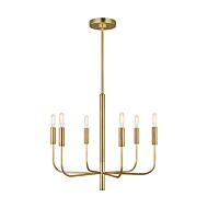 Brianna 6 Light Chandelier in Burnished Brass by Ellen Degeneres