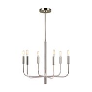 Brianna 6 Light Chandelier in Polished Nickel by Ellen Degeneres