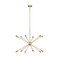 Jax 12 Light Chandelier in Burnished Brass by Ellen Degeneres