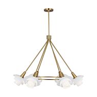 Rossie 6 Light Chandelier in Burnished Brass by Ellen Degeneres