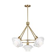 Rossie 5 Light Chandelier in Burnished Brass by Ellen Degeneres