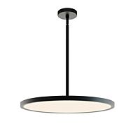 Edge Round Large LED Pendant in Black by AFX Lighting