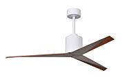 Eliza 6-Speed DC 56" Ceiling Fan in Gloss White with Walnut Tone blades