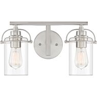 Emerson Two Light Bath Fixture in Brushed Nickel by Quoizel