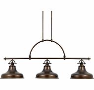 Quoizel Emery 3 Light 53 Inch Kitchen Island Light in Palladian Bronze