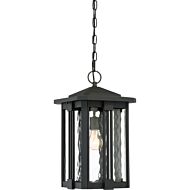 Quoizel Everglade 11 Inch Outdoor Hanging Light in Earth Black