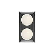 Amelia 2-Light Outdoor Wall Lantern in Black