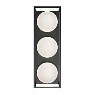 Amelia 3-Light Outdoor Wall Lantern in Black