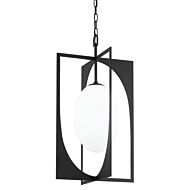 Enzo One Light Lantern in Black Iron by Troy Lighting