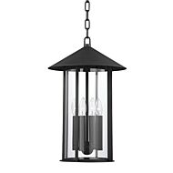 Long Beach Four Light Outdoor Lantern in Textured Black by Troy Lighting