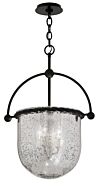 Troy Mercury 3 Light 25 Inch Pendant Light in Old Iron