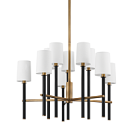 Belvedere Ten Light Chandelier in Patina Brass by Troy Lighting