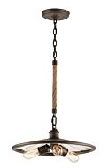 Troy Brooklyn 3 Light 8 Inch Pendant Light in Brooklyn Bronze