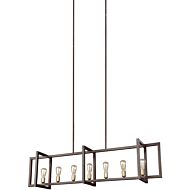 Feiss Finnegan 60 Inch 7 Light Island Chandelier in New World Bronze