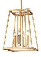 Conant 4 Light Mini Pendant in Gilded Satin Brass by Sean Lavin