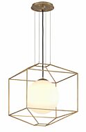 Troy Silhouette 21 Inch Pendant Light in Gold Leaf