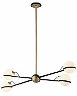 Troy Ace 4 Light 17 Inch Kitchen Island Light in Textured Bronze Brushed Brass