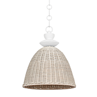 Kahn One Light Pendant in Gesso White by Troy Lighting