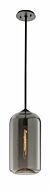 Troy District 21 Inch Pendant Light in Satin Black