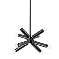 Dash Eight Light Chandelier in Soft Black by Troy Lighting