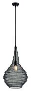 Wabi Sabi One Light Pendant in Soft Black by Troy Lighting