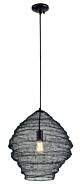 Wabi Sabi One Light Pendant in Soft Black by Troy Lighting