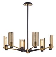 Pilsen Six Light Chandelier in Soft Off Black by Troy Lighting