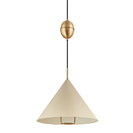 Fontana One Light Pendant in Patina Brass by Troy Lighting