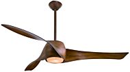 Minka Aire Ceiling Fan with Light Kit in Distressed Koa