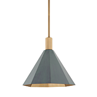 Huntley One Light Pendant in Patina Brass by Troy Lighting