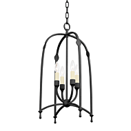 Rhett Four Light Lantern in Black Iron by Troy Lighting