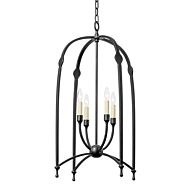 Rhett Four Light Lantern in Black Iron by Troy Lighting