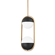 Willard Two Light Pendant in Patina Brass by Troy Lighting