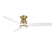 Skylark 1-Light 54" Ceiling Fan in Soft Brass with Matte White