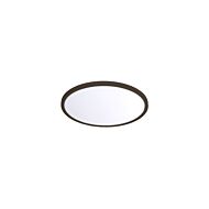 Round 1-Light LED Flush Mount Ceiling Light in Bronze