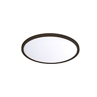 Round 1-Light LED Flush Mount Ceiling Light in Bronze