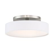 Manhattan 1-Light LED Convertible Semi-Flush Mount Ceiling Light in Brushed Nickel