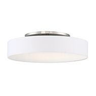 Manhattan 1-Light LED Convertible Semi-Flush Mount Ceiling Light in Brushed Nickel