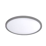 Round 1-Light LED Flush Mount Ceiling Light in Brushed Nickel