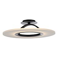 Elektron 1-Light LED Convertible Semi-Flush Mount Ceiling Light in Black