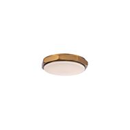 Grommet 1-Light LED Flush Mount Ceiling Light in Aged Brass